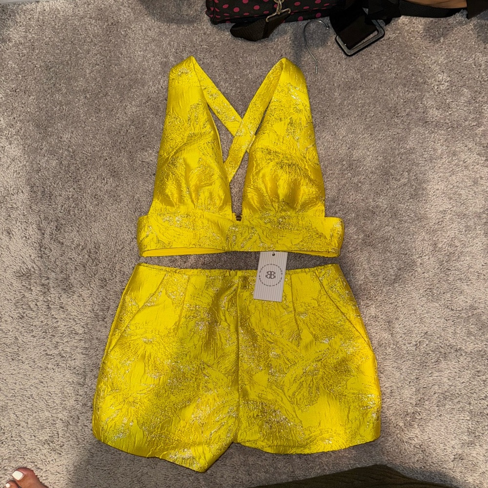 Vibrant Yellow Two-Piece Set